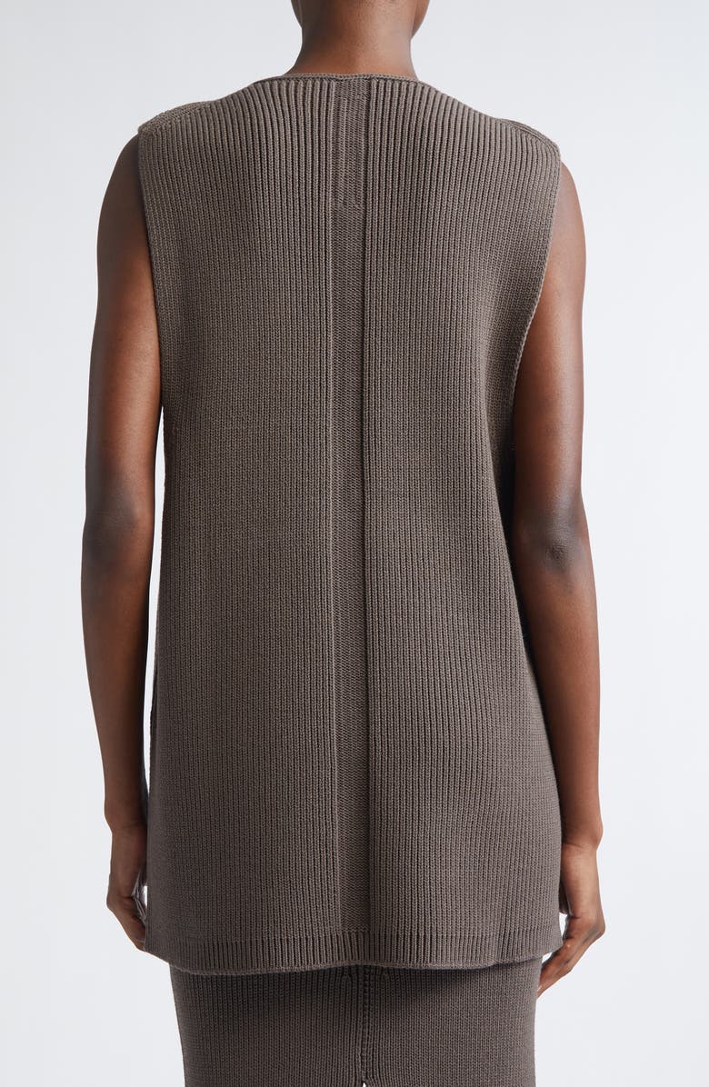 Rick Owens Virgin Wool V-Neck Sweater Vest, Alternate, color, Darkdust