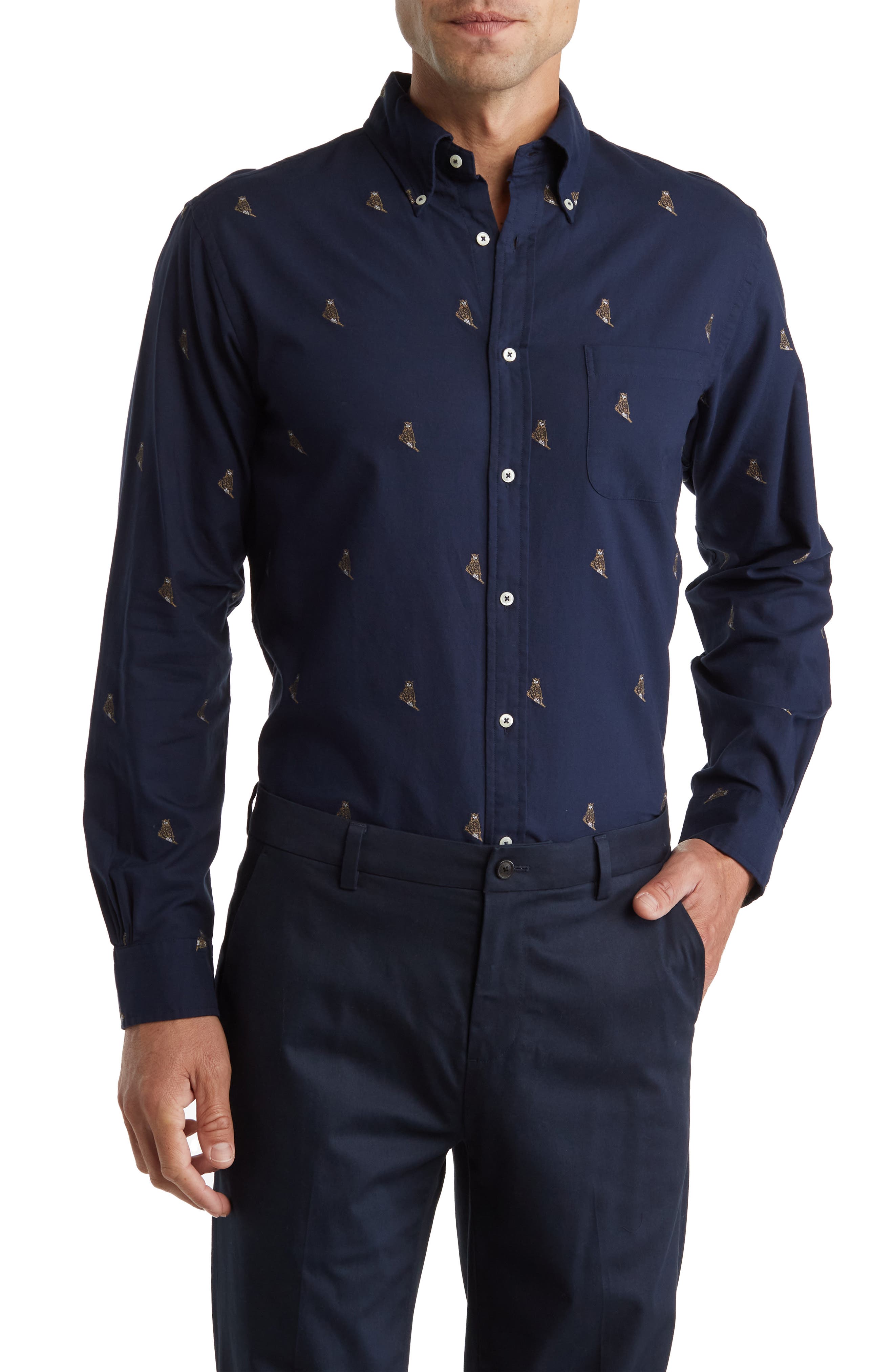 Brooks Brothers Owl Cotton Button-Down Shirt