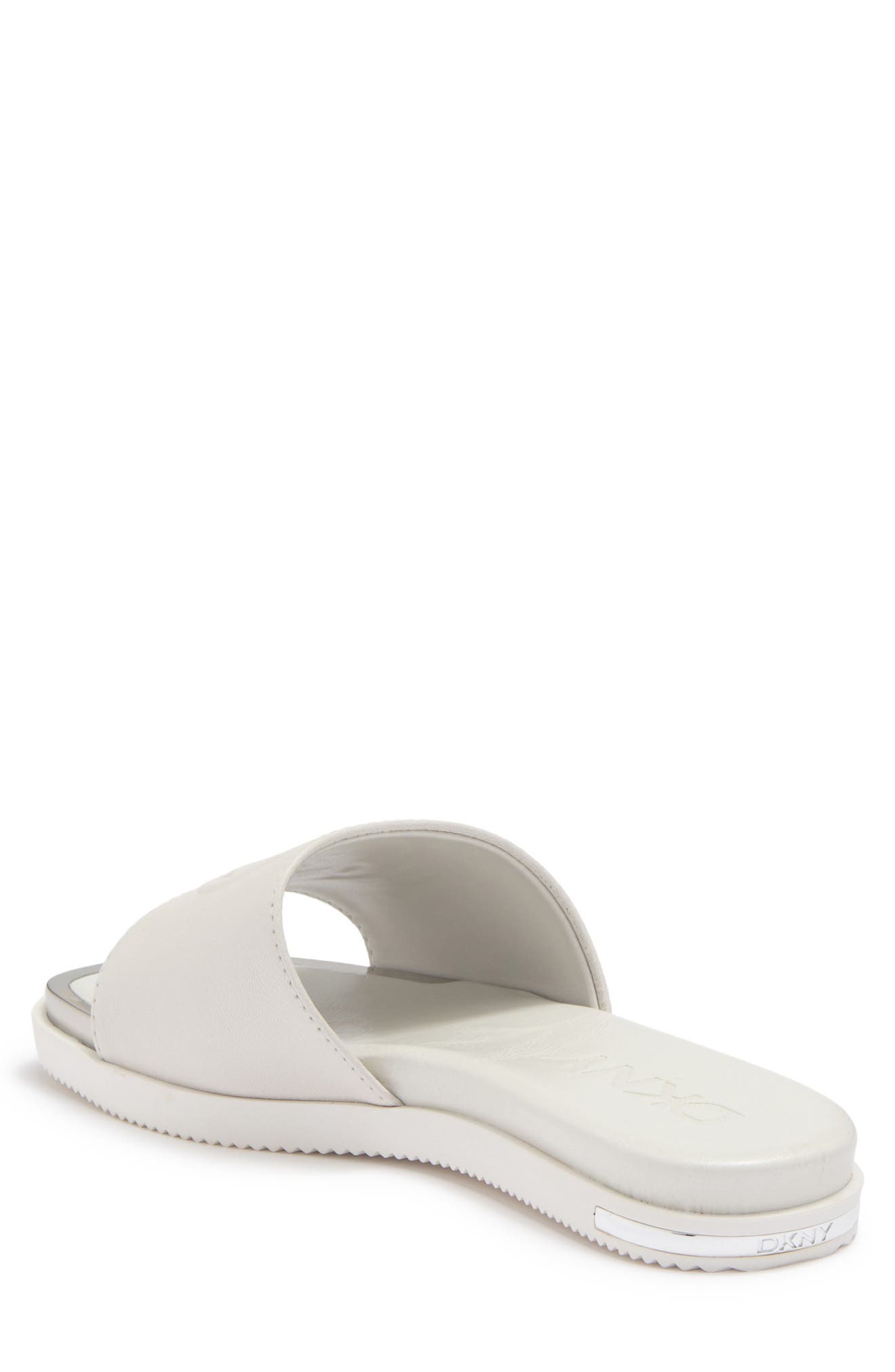 DKNY Brand Logo Embossed Flat Slide (Women) | Nordstromrack