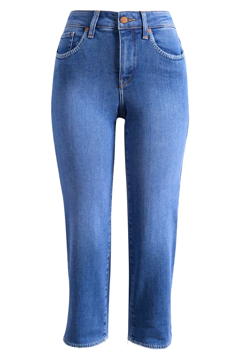 Marilyn Blanket Stitch Detail Ankle Jeans, Alternate, color, BLUE PARADISE