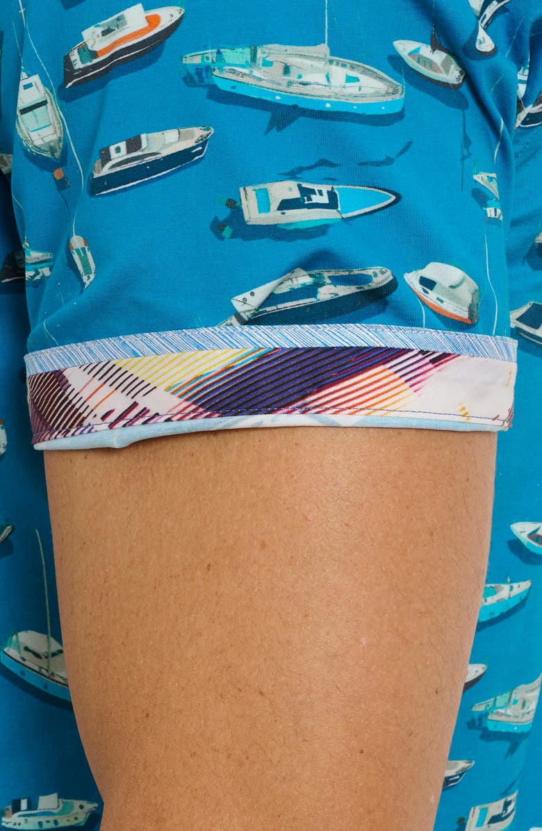 Robert Graham Boat Marina Short Sleeve Button-Up Shirt, Alternate, color,