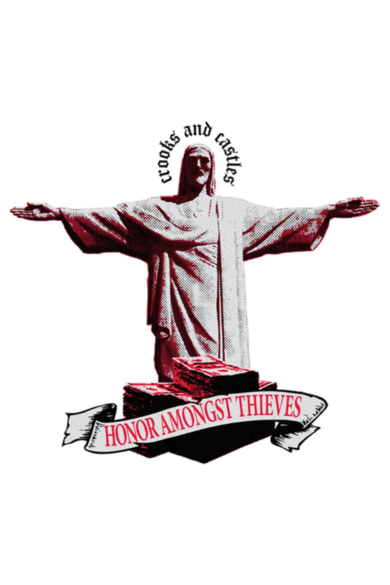 Men's Crooks & Castles Honor Amongst Thieves  Graphic T-Shirt, Alternate, color, White