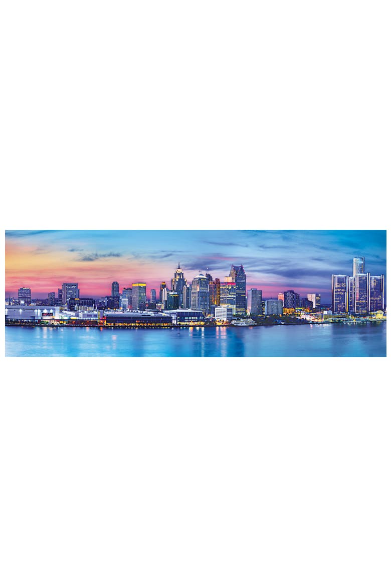 Detroit 1000pc Panoramic Puzzle, Alternate, color, Multicolor
