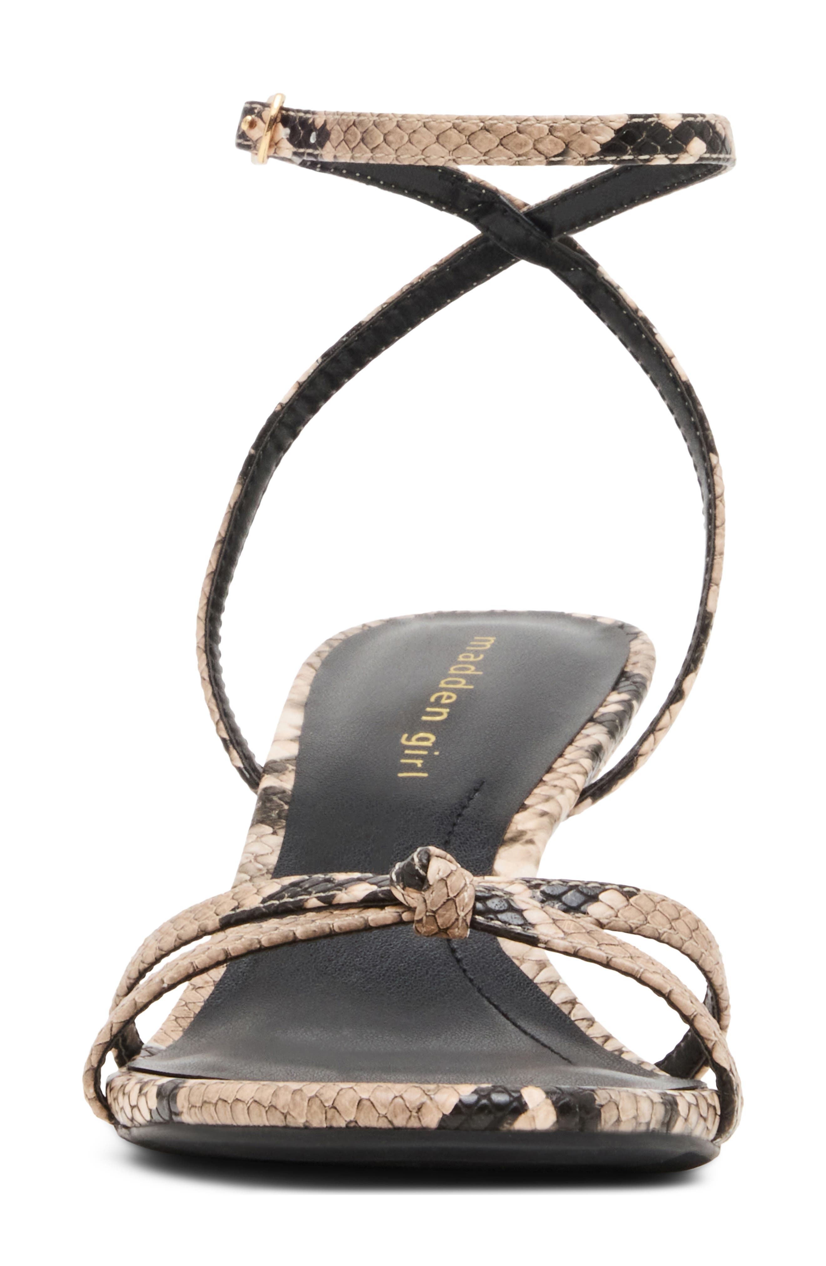 Red Ankle Strap Sandal, Alternate, color, NATURAL SNAKE