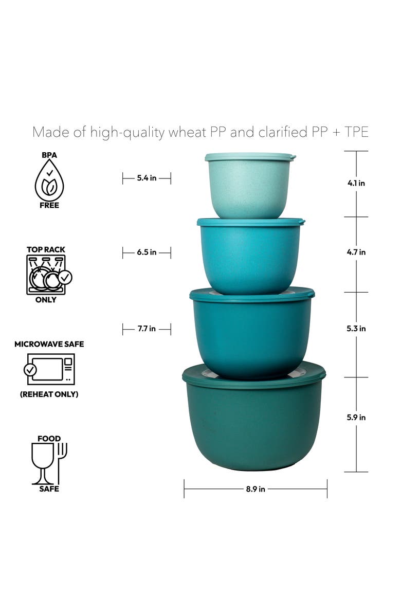 TarHong Set of 4 Stackable Melamine Mixing Bowls, Alternate, color, 