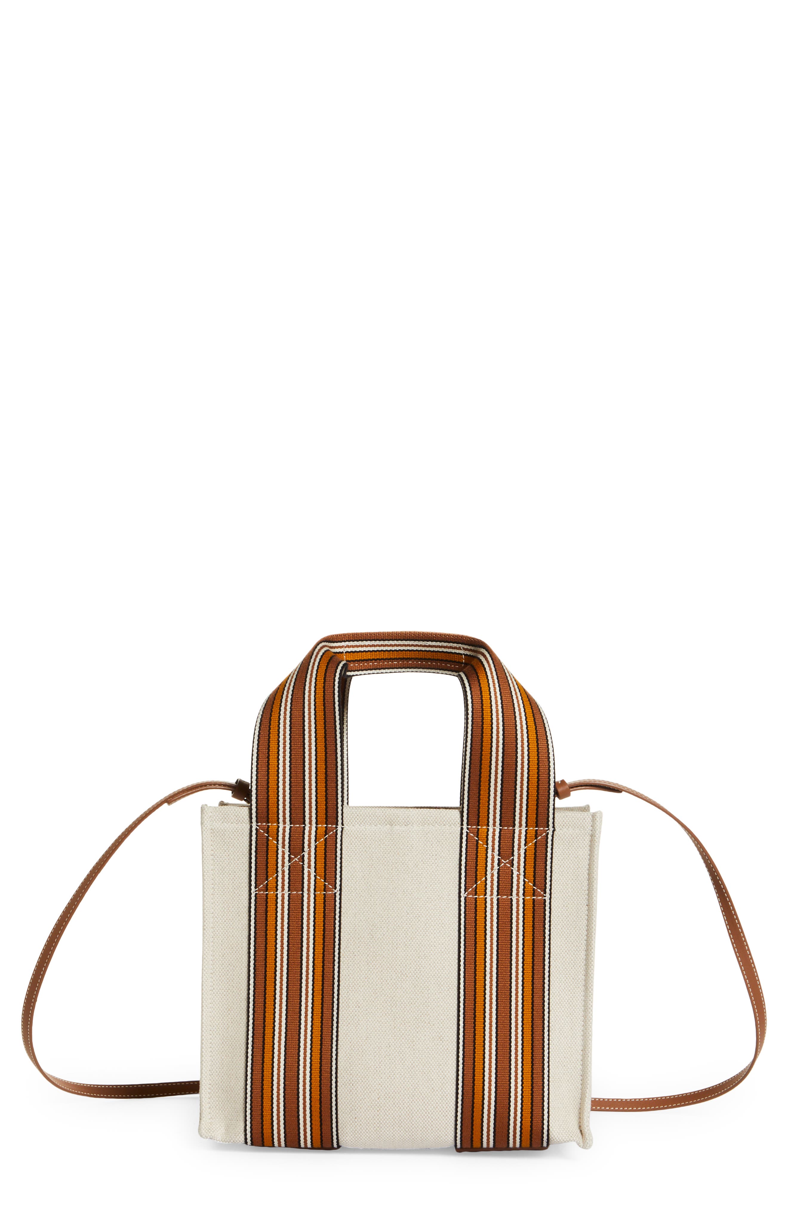 Loro Piana The Suitcase Mini Stripe Linen & Cotton Tote, Main, color, 