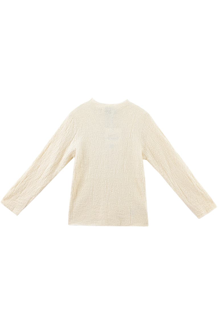 Ribbed Sweater with Lace Skirt, Alternate, color, Cream