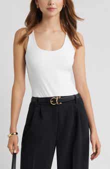 Open Edit Scoop Neck Bodysuit