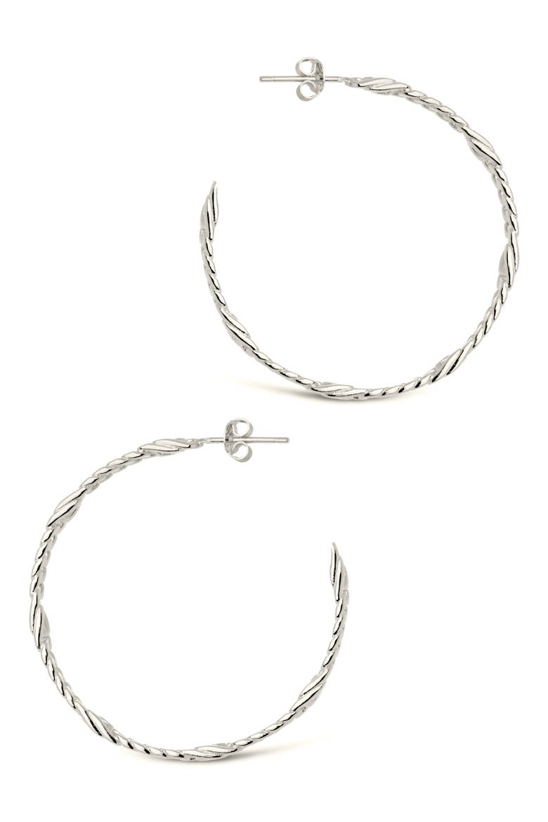 Claudette Hoop Earrings, Alternate, color, SILVER
