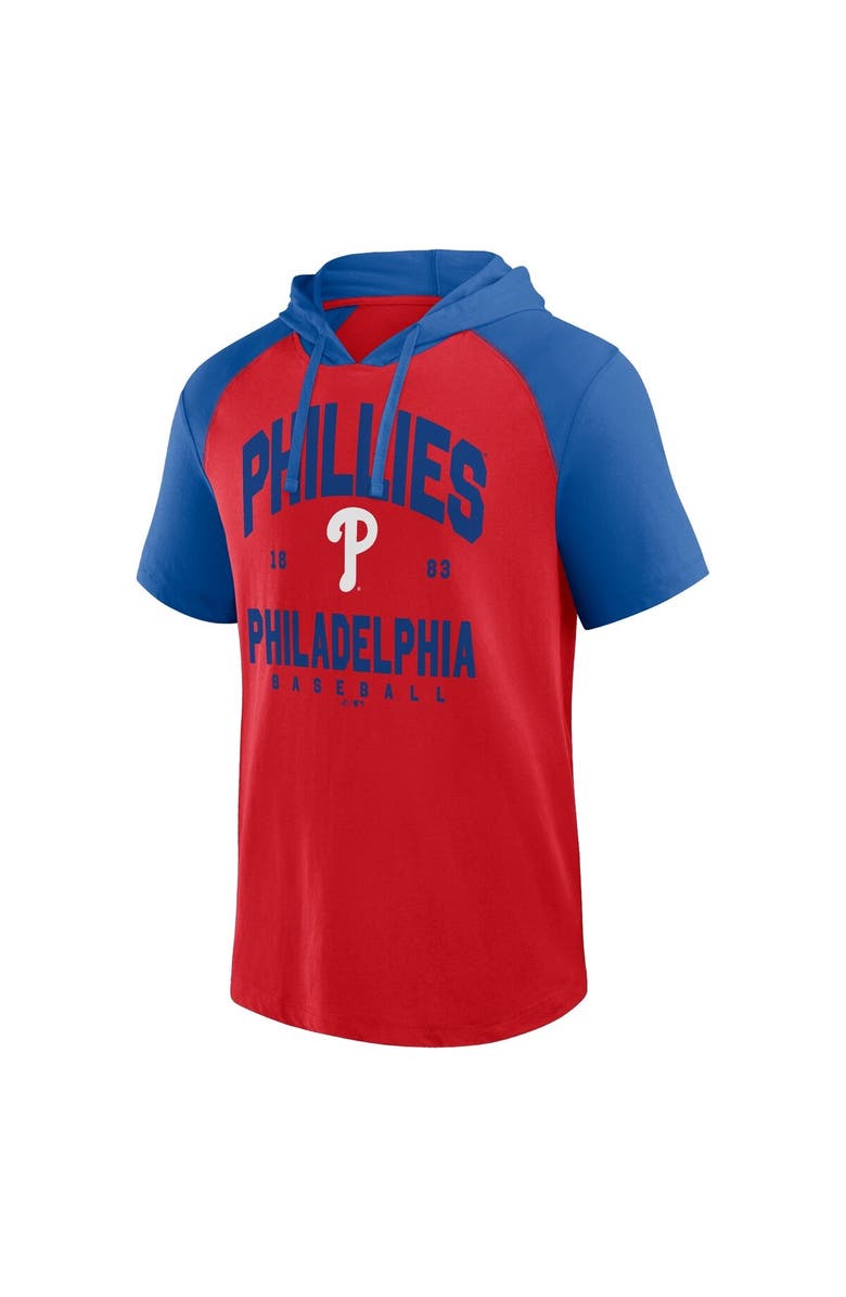 PROFILE Men's Profile Red Philadelphia Phillies Big & Tall Short Sleeve Pullover Hoodie, Alternate, color, 