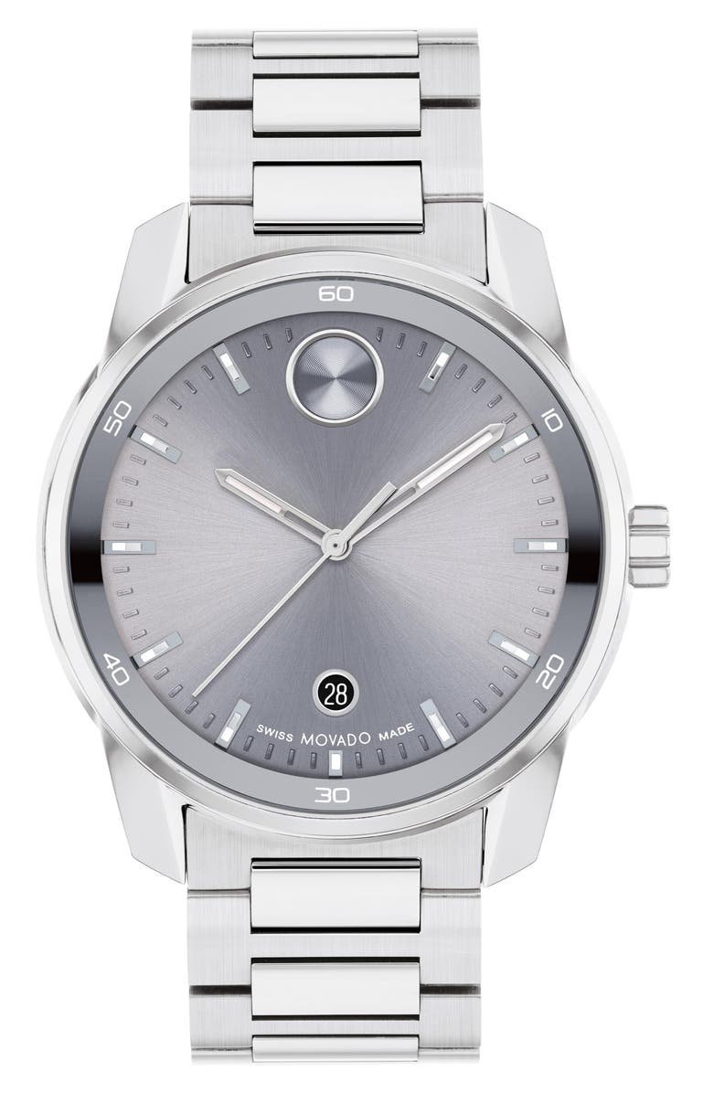 Movado Bold Verso Bracelet Watch, 42mm, Main, color, Grey