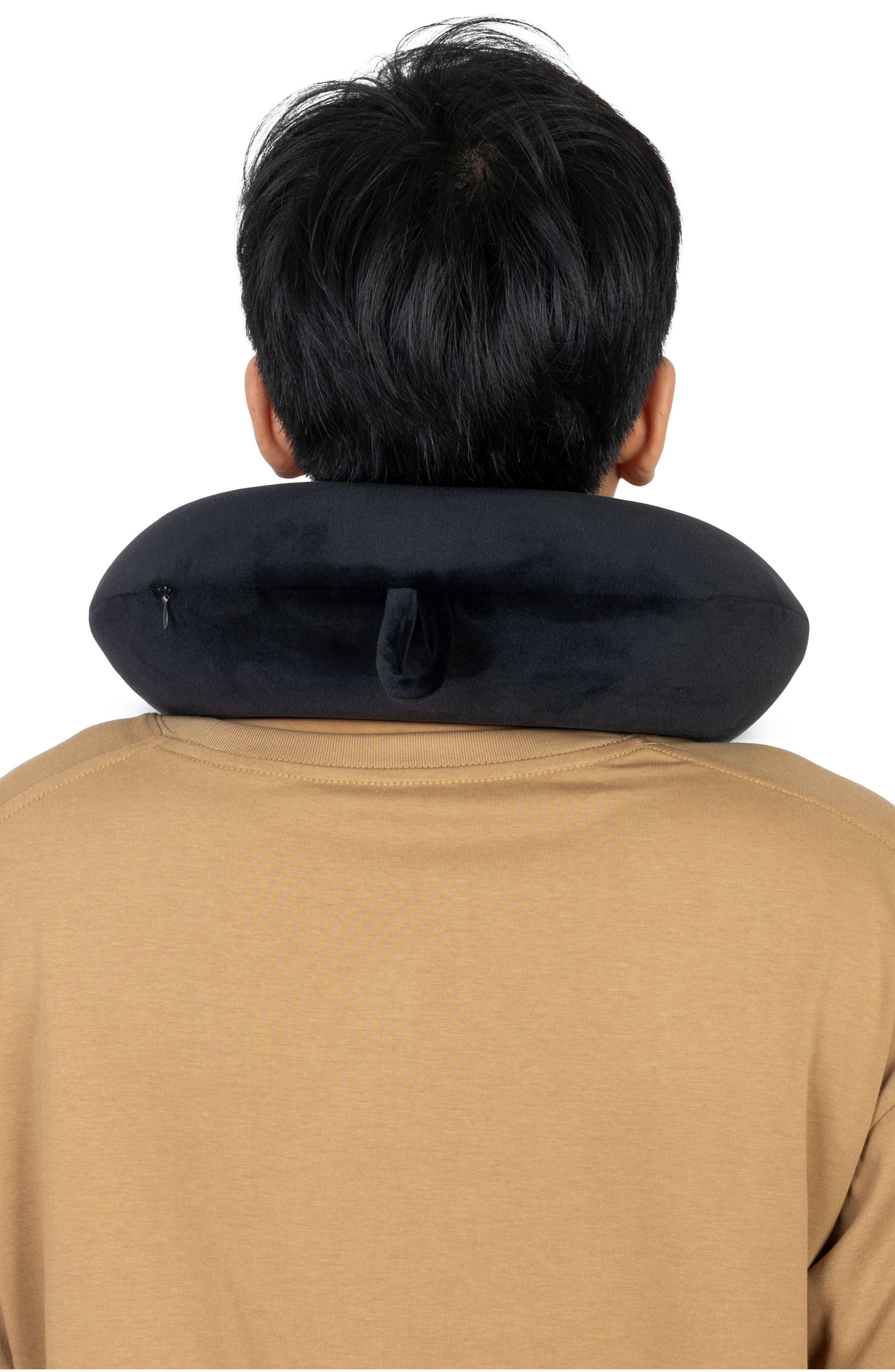 Von Dutch Classic Memory Foam Travel Neck Pillow, Alternate, color, Black