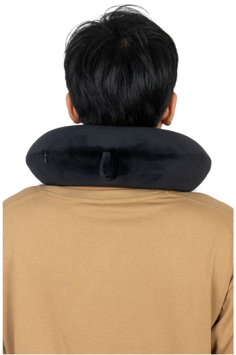 Classic Memory Foam Travel Neck Pillow, Alternate, color, Black