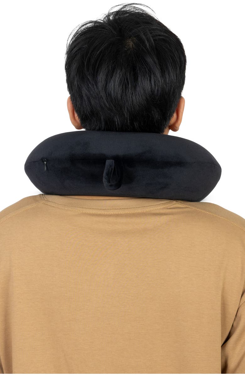 Von Dutch Classic Memory Foam Travel Neck Pillow, Alternate, color, Black