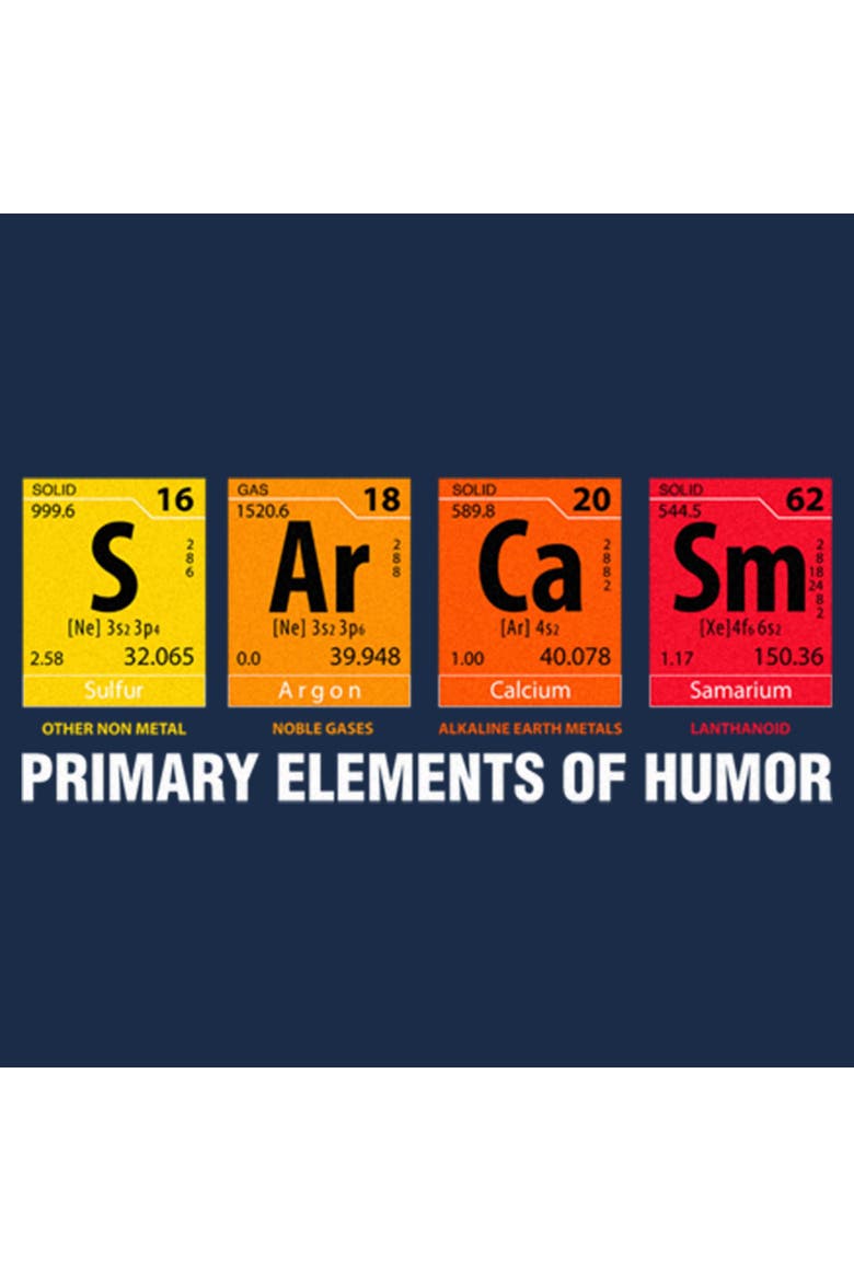 Men's Lost Gods The Elements Of Humor  Graphic T-Shirt, Alternate, color, Navy Blue Heather