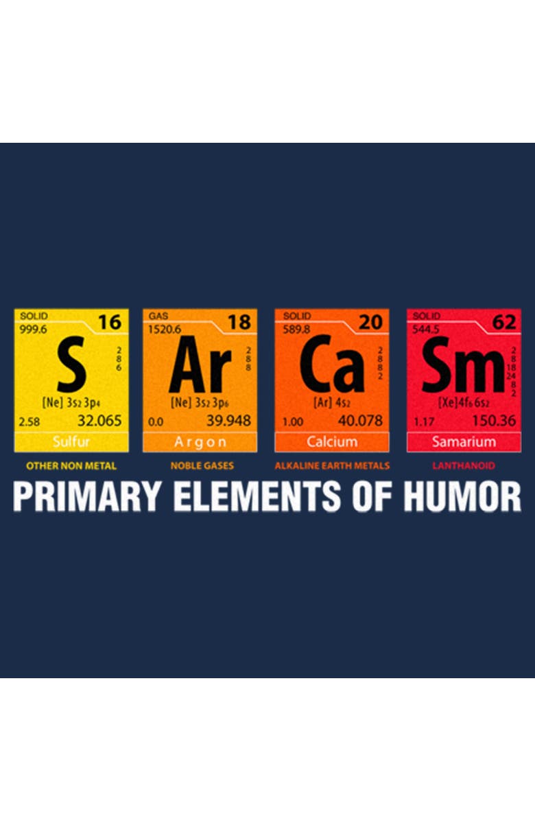 Lost Gods Men's Lost Gods The Elements Of Humor Graphic T-Shirt, Alternate, color, Navy Blue Heather