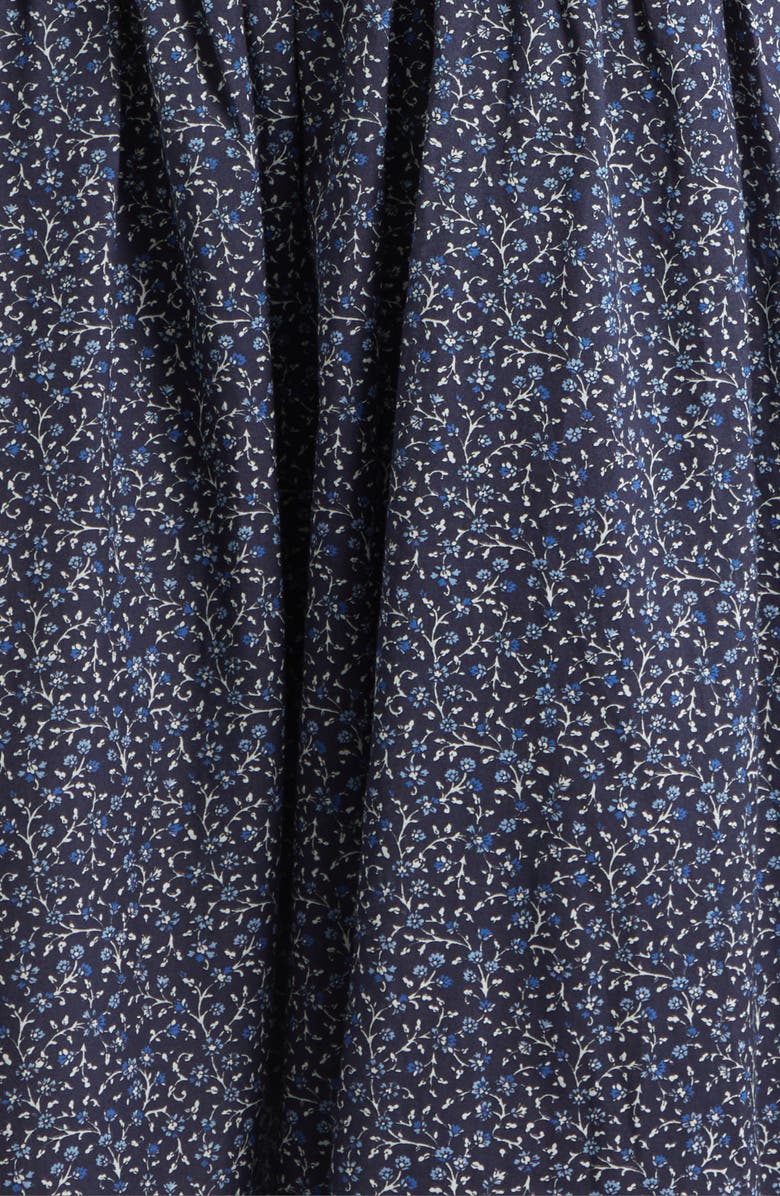 Veronica Beard Mariette Smocked Drop Waist Cotton Blend Sundress, Alternate, color, Navy Multi