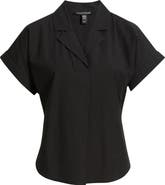 Eileen Fisher Notch Collar Roll Cuff Shirt