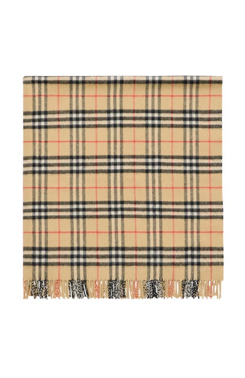 Check Wool Baby Blanket