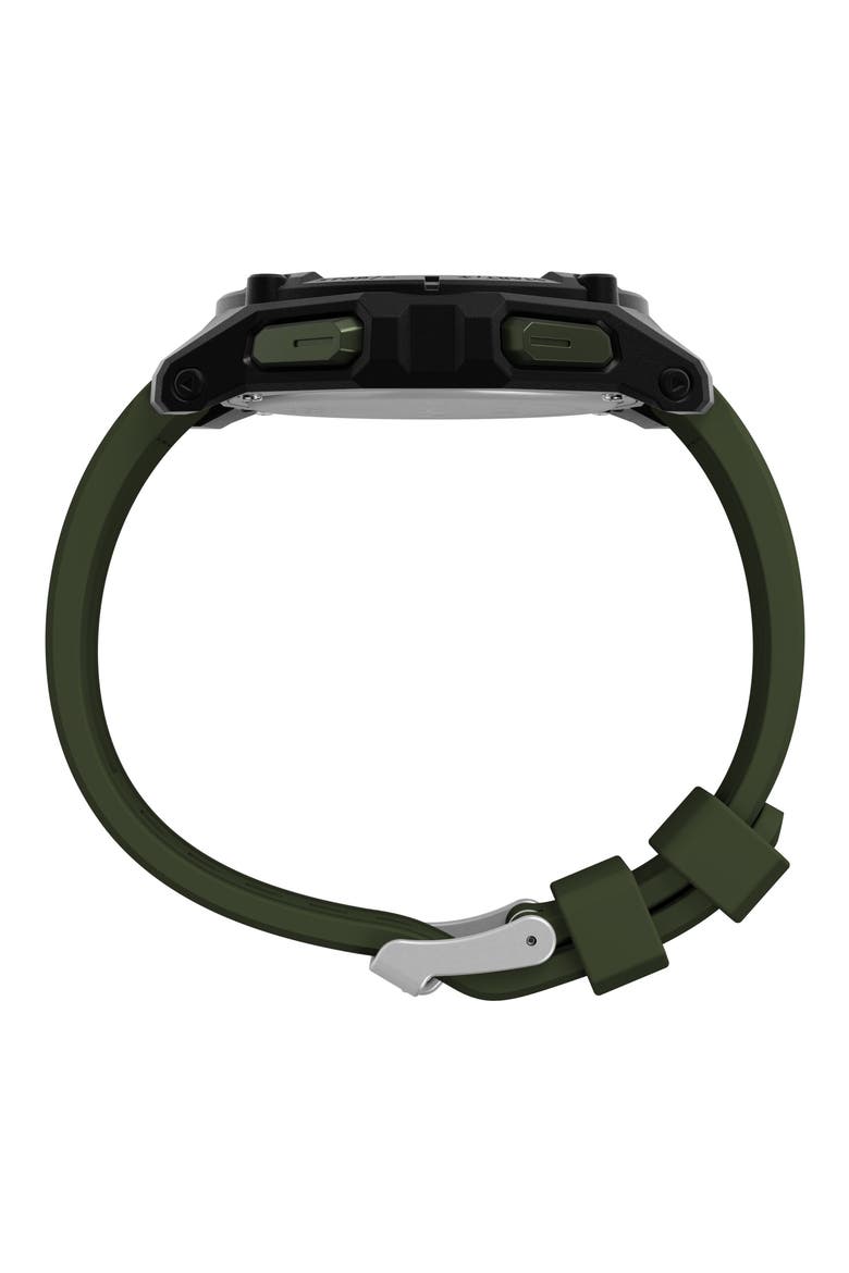 Expedition Ridge Solar Digital Silicone Strap Watch, 49mm, Alternate, color, GREEN
