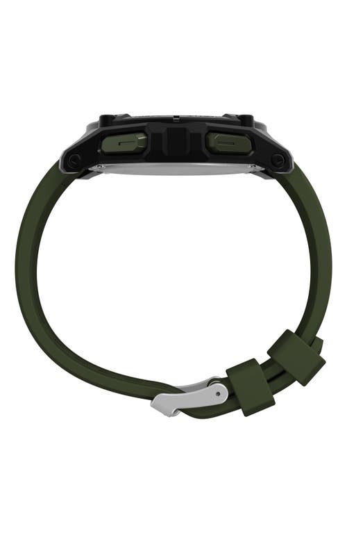Timex ® Expedition Ridge Solar Digital Silicone Strap Watch, 49mm In Green