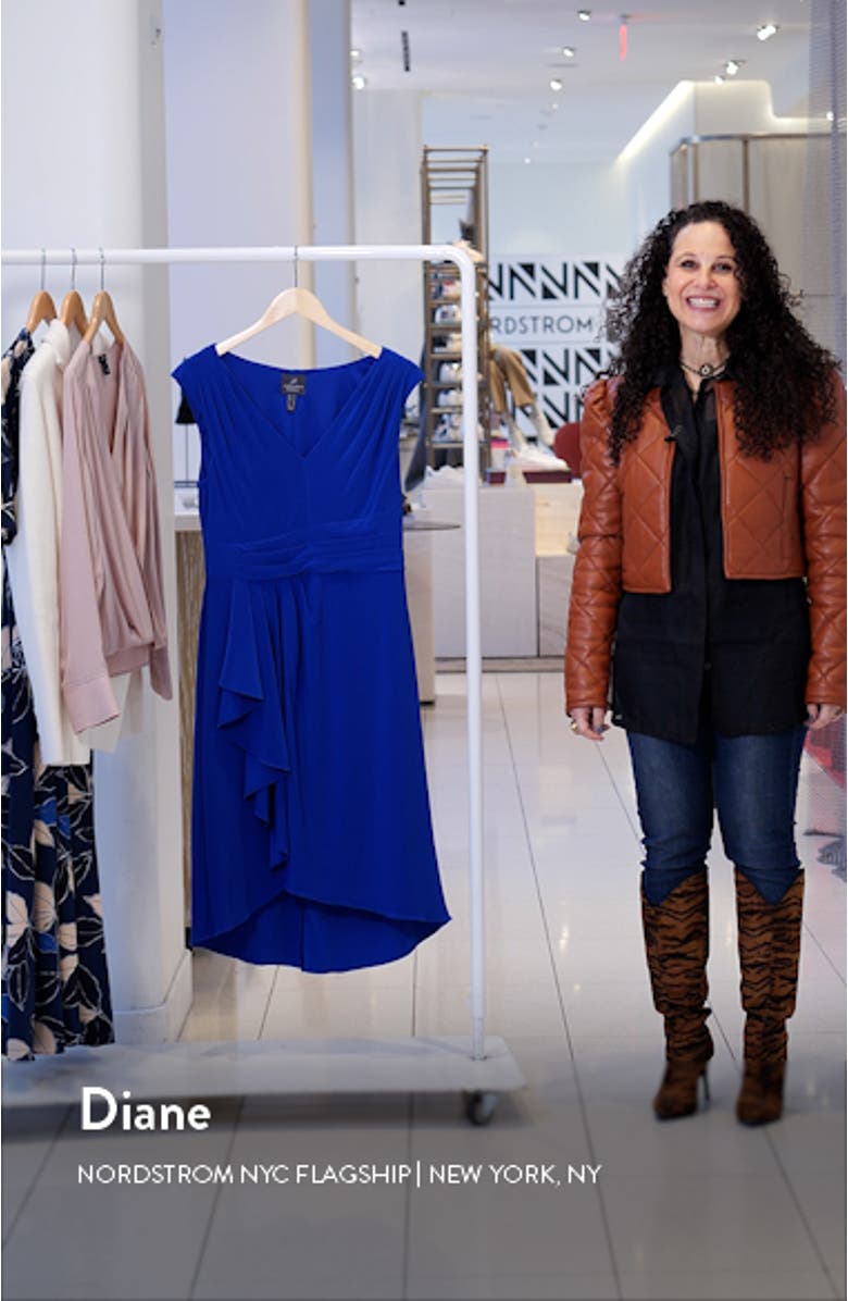 Draped Matte Jersey Dress, sales video thumbnail