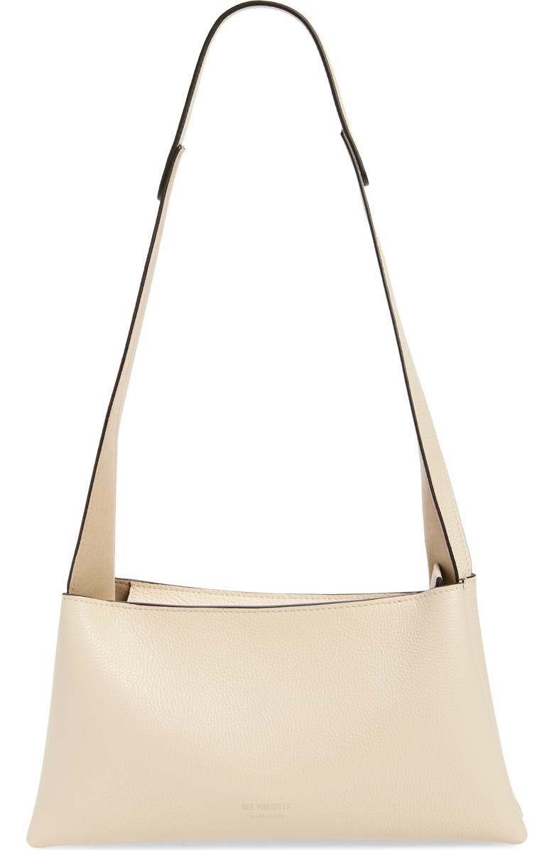 Ree Projects Small Nessa Leather Shoulder Bag, Main, color, Beige