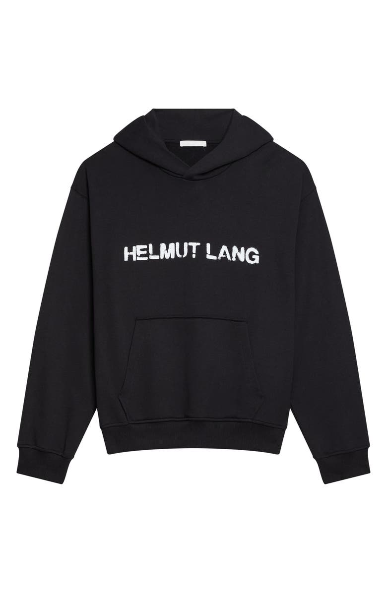 Helmut Lang Stencil Logo Graphic Hoodie, Alternate, color, Black