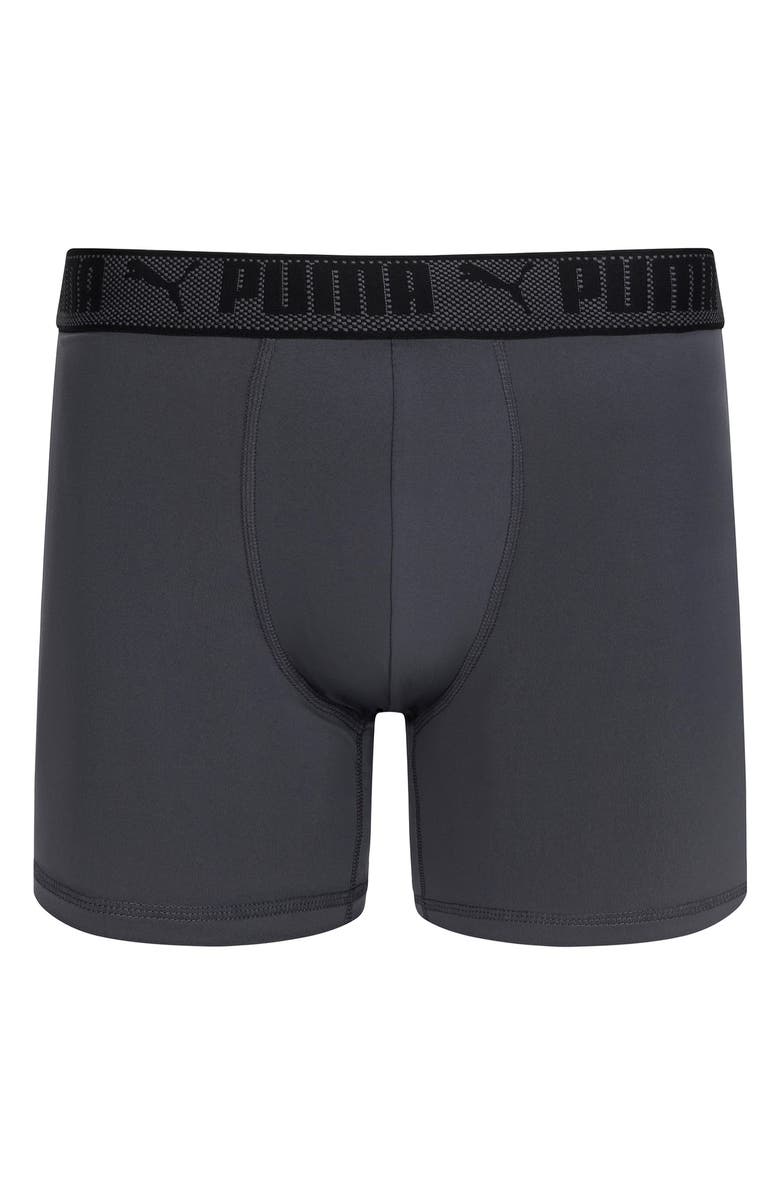 PUMA 3-Pack Flex Training Boxer Briefs, Alternate, color, Black Grey