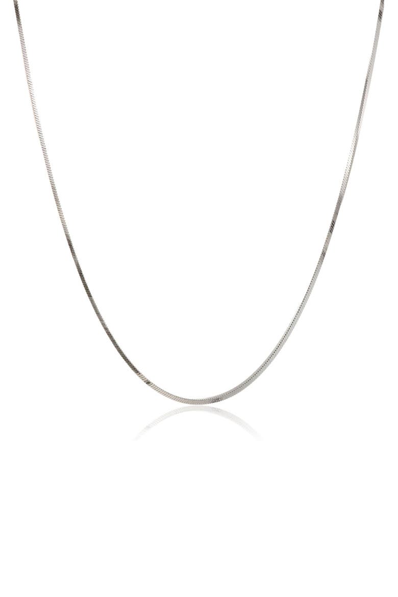Snake Chain Necklace, Alternate, color, SILVER