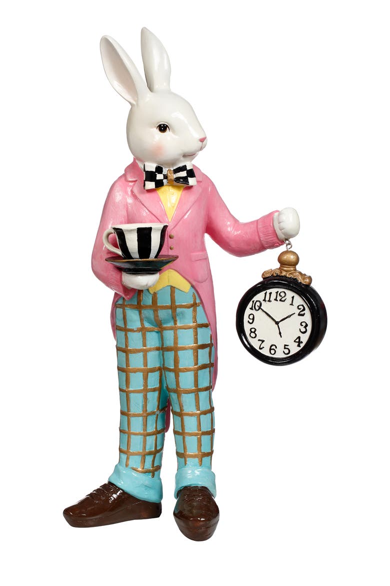Rabbit with Clock, Main, color, Flamingo