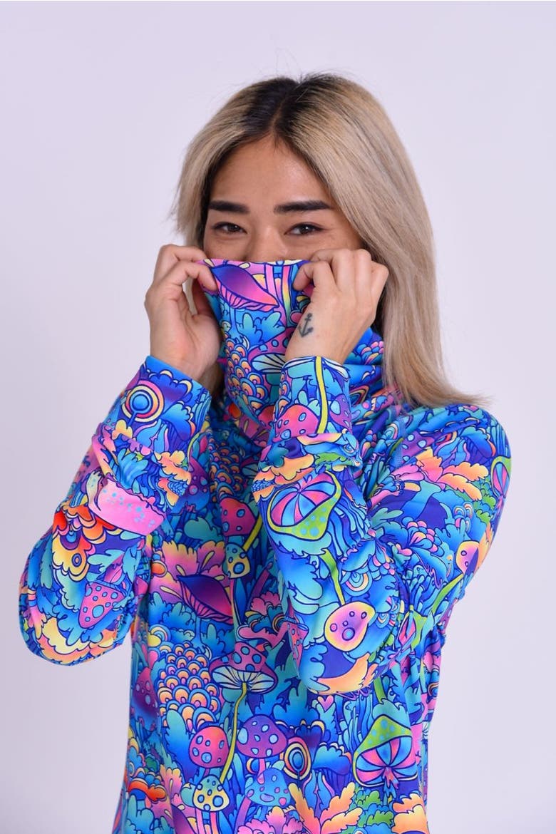 High Neck Baselayer Top - How High?? Women's, Alternate, color, multi-colour