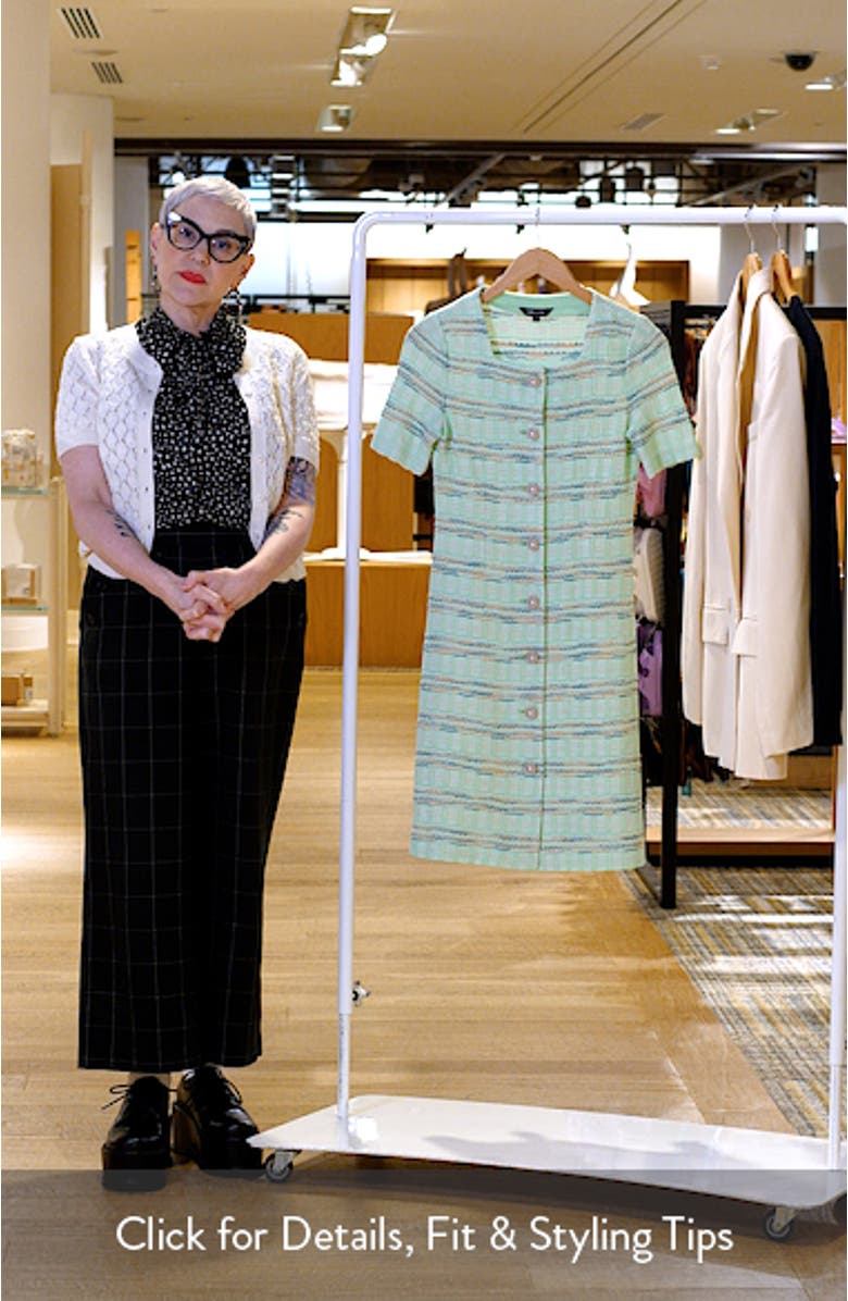 Soft Plaid Knit A-Line Dress, sales video thumbnail