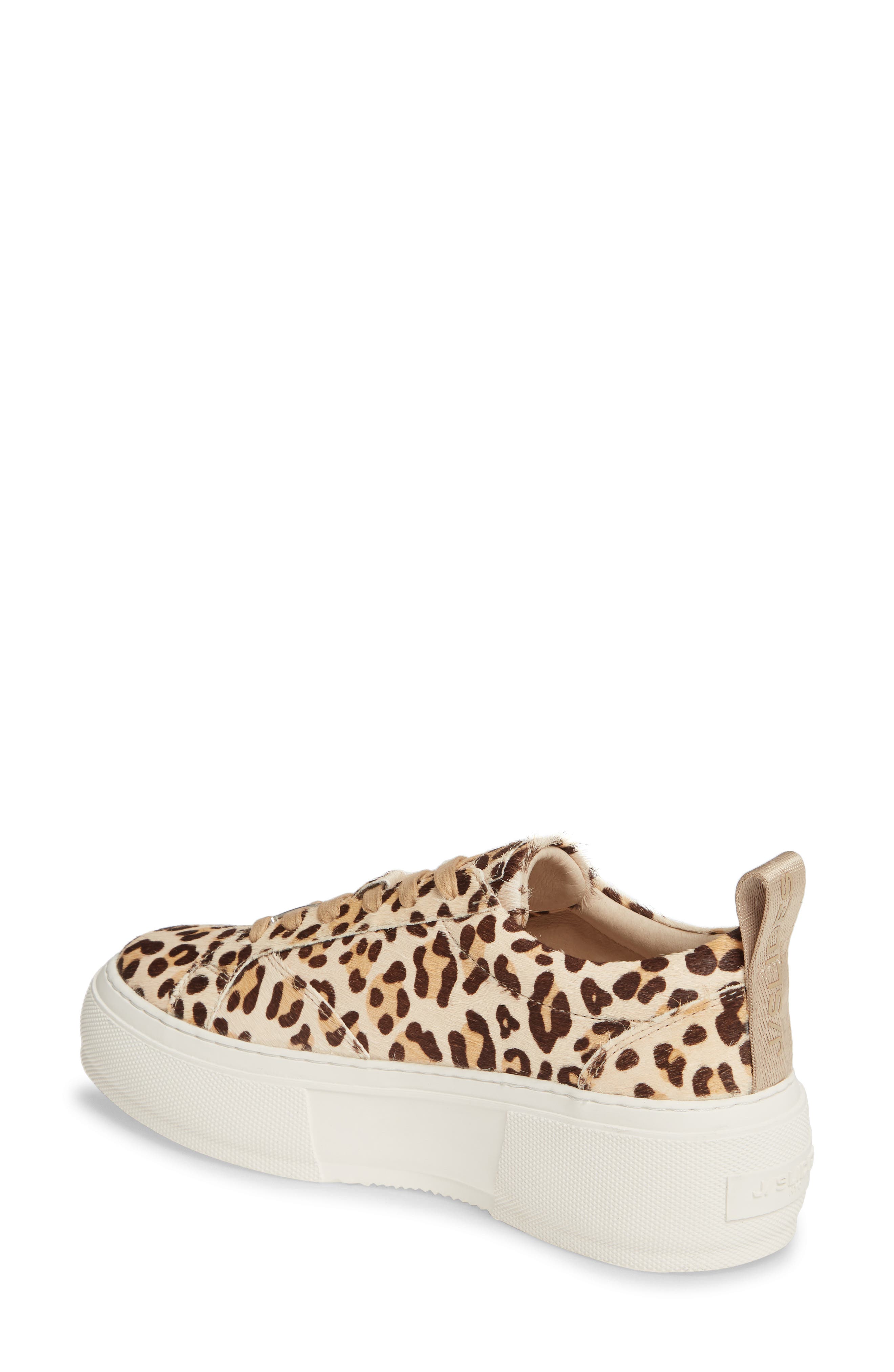 Courto Genuine Calf Hair Platform Sneaker, Alternate, color, NATURAL LEOPARD CALF HAIR