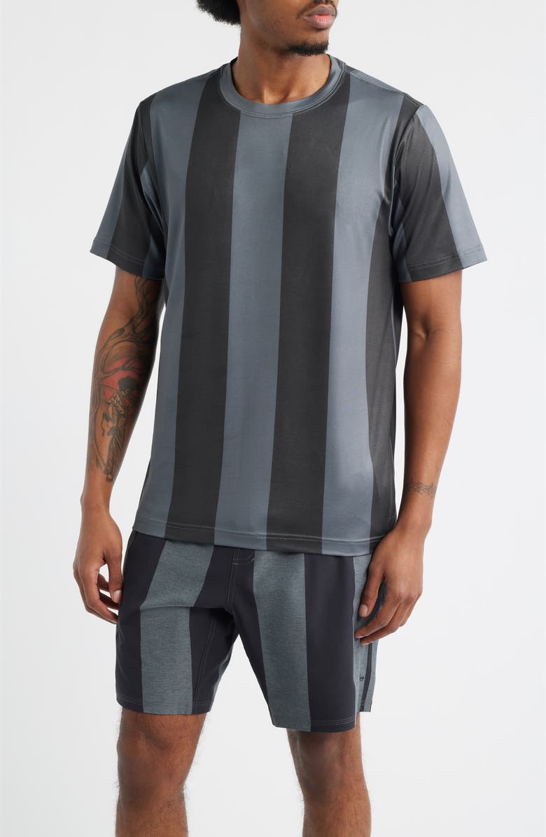 SANTO STUDIO Tempo Tech T-Shirt, Main, color, Black Stripe