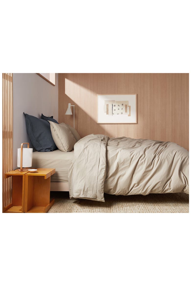Brushed Cotton Duvet Cover, Alternate, color, LATTE