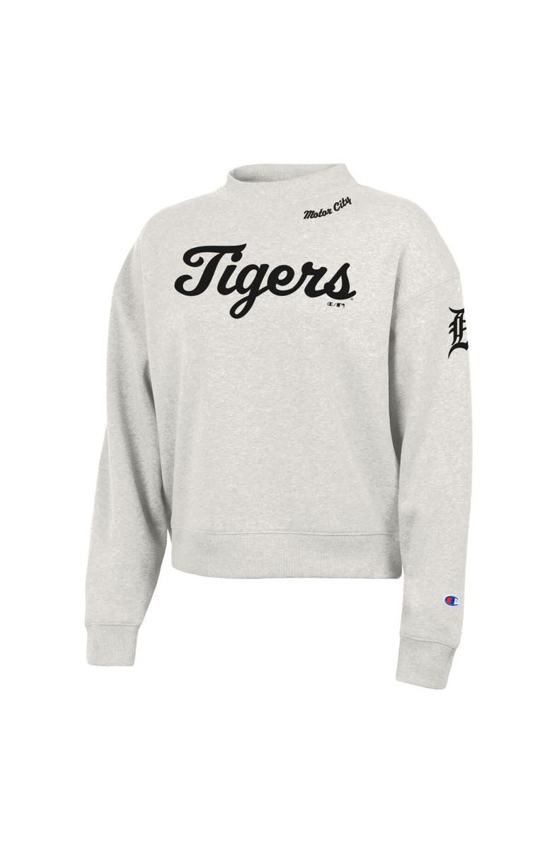 Champion Women's Champion Stone Detroit Tigers Triumph Tri-Blend Sweatshirt, Alternate, color, Stone