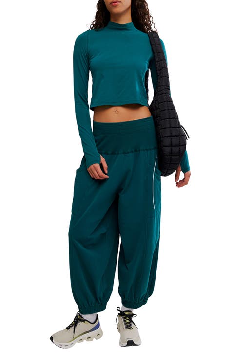 Up in the Air Crop Cotton Blend T-Shirt 
Sweatpants Set