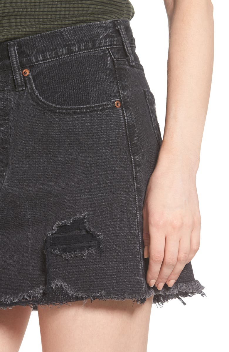 Levi's<sup>®</sup> Deconstructed Denim Skirt, Alternate, color,