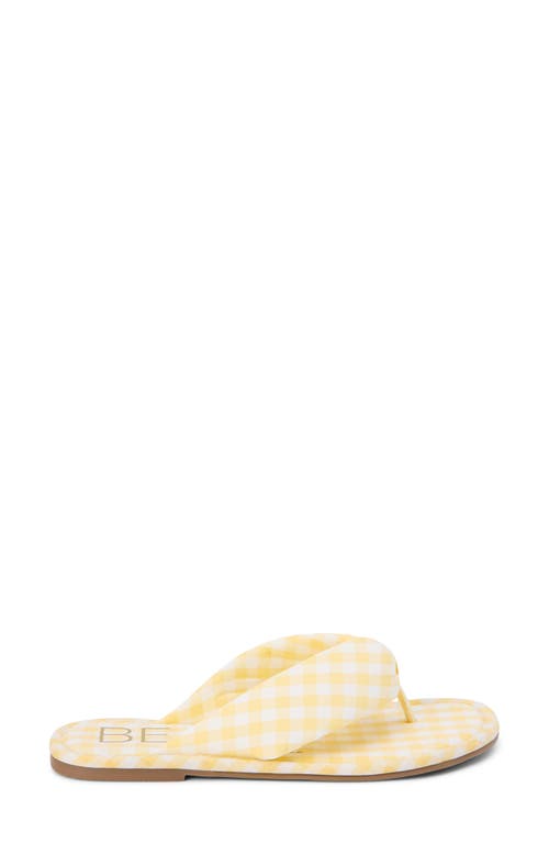 Beach By Matisse Gidget Flip Flop In Yellow Gingham
