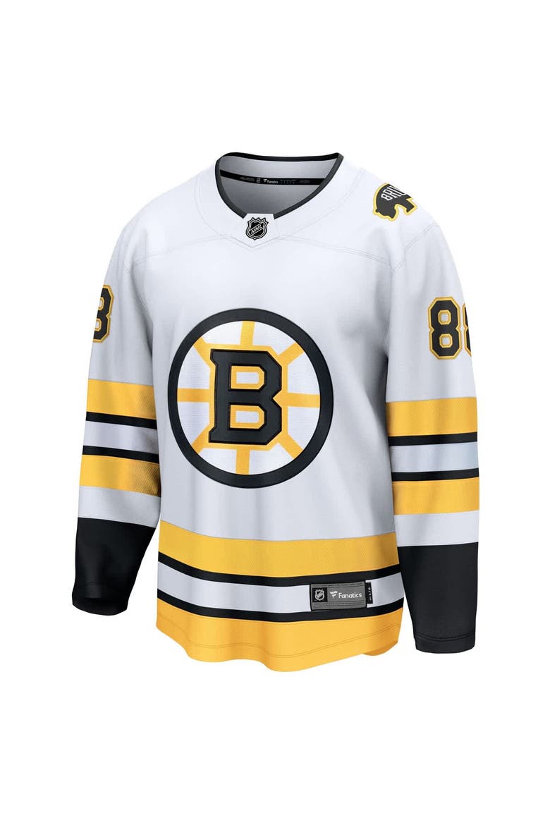Men's Fanatics David Pastrnak White Boston Bruins Away Breakaway Player Jersey, Alternate, color, White