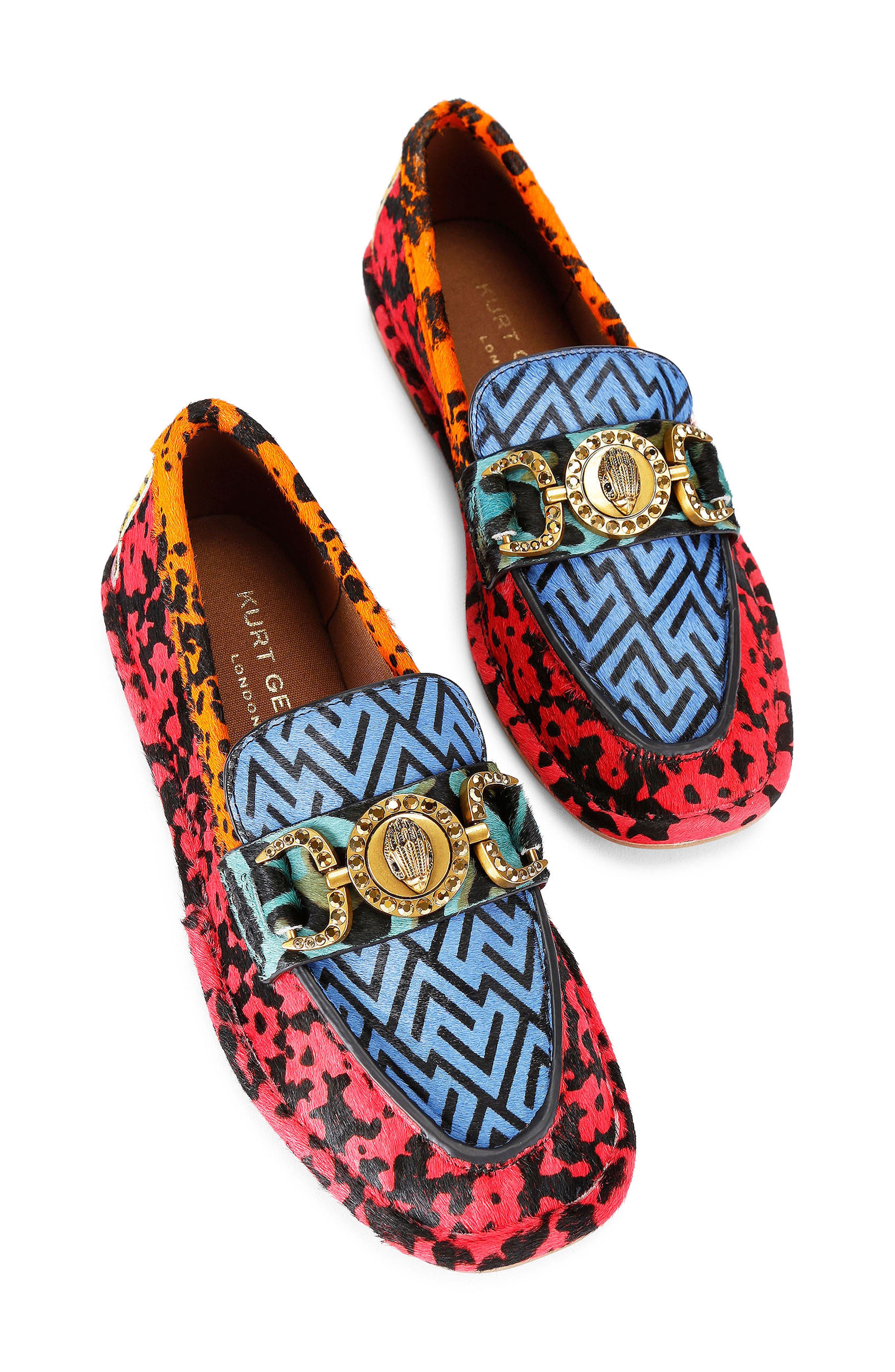 Kurt Geiger London Mansion Genuine Calf Hair Loafer, Alternate, color, Red Multi
