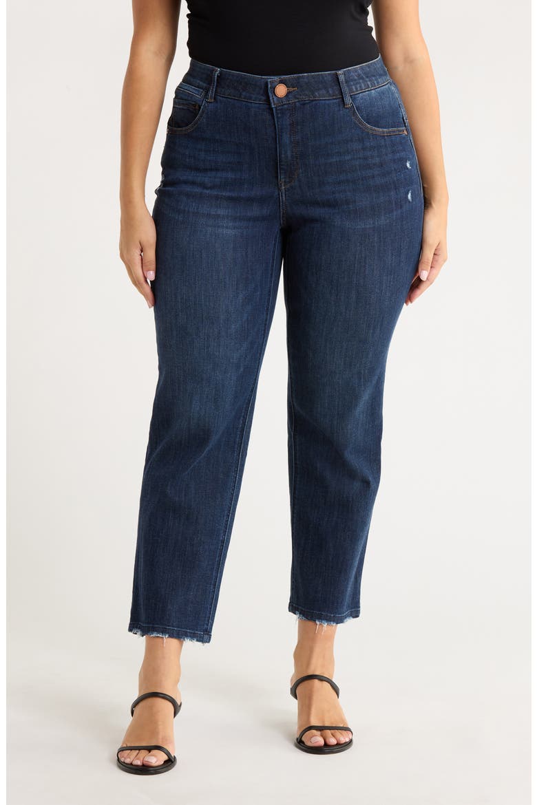 Distressed Straight Leg Jeans, Main, color, INDIGO ARTISANAL