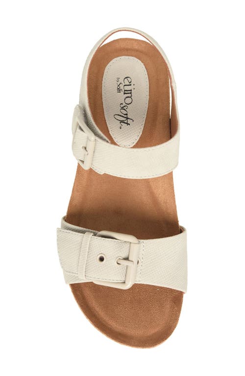 Eurosoft Glinda Cork Wedge Sandal In Mist Grey