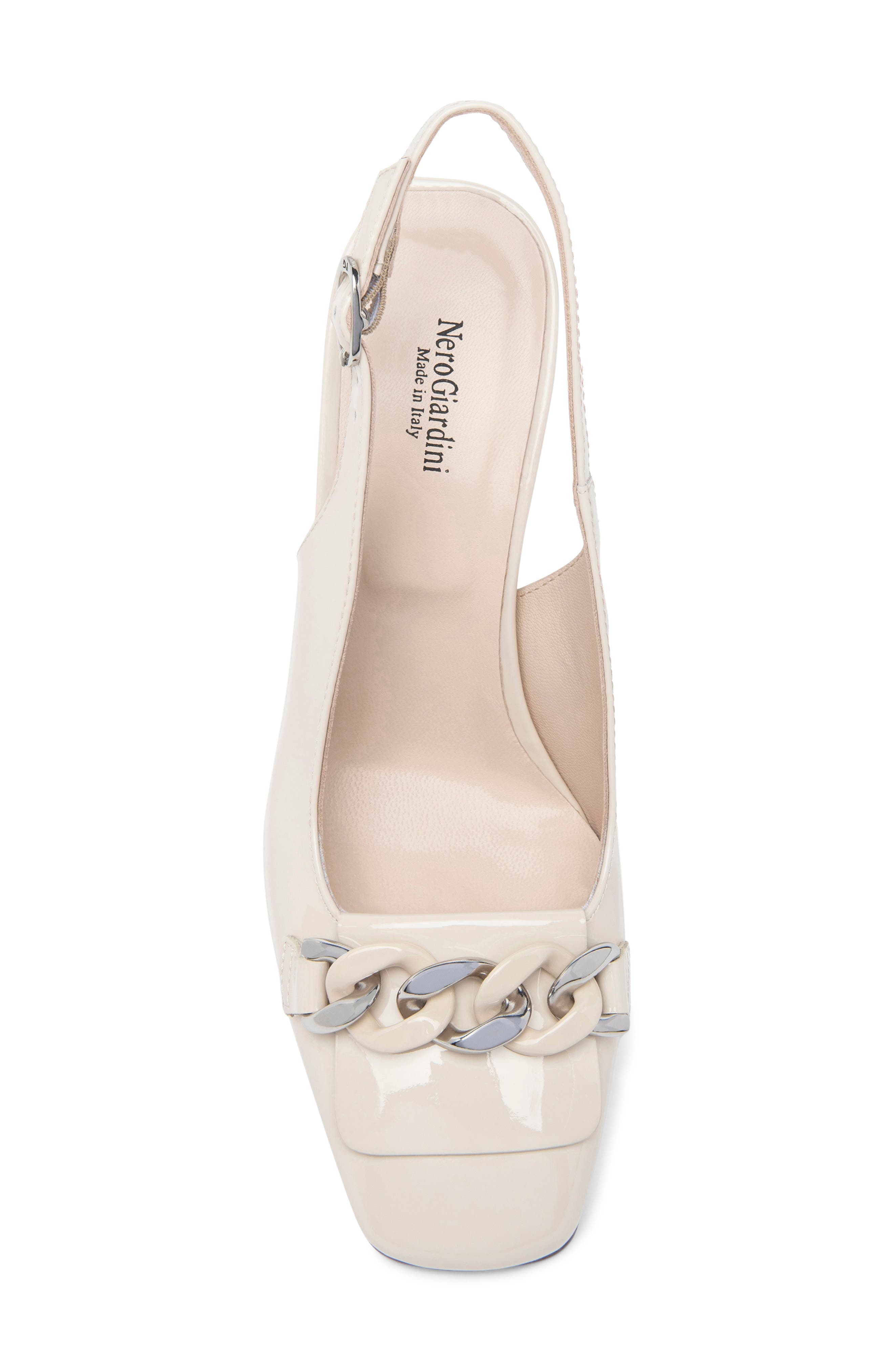 Slingback Square Toe Pump, Alternate, color, BEIGE/ KHAKI
