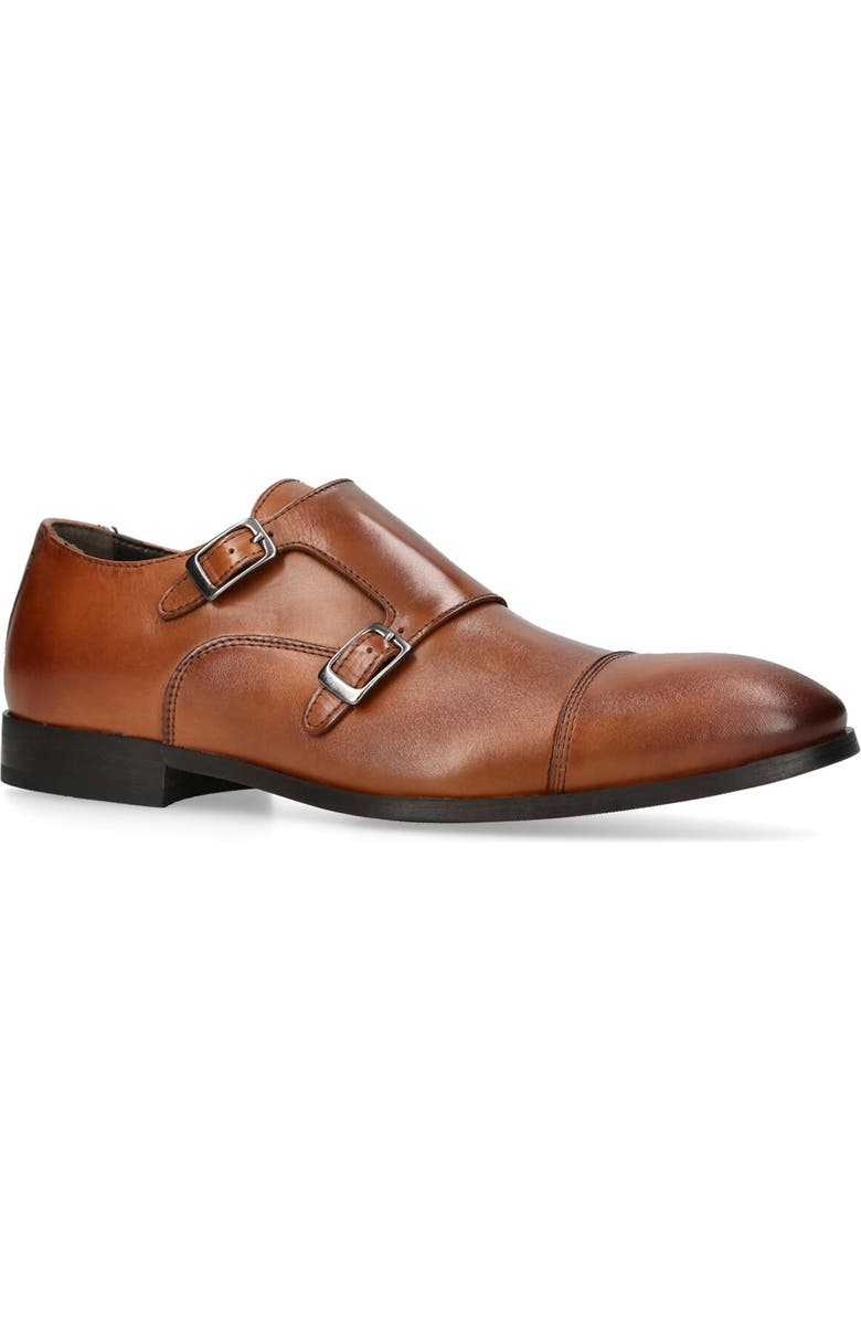 Kurt Geiger London Harry Double Monk Strap Loafer, Main, color, Light / Pastel Brown