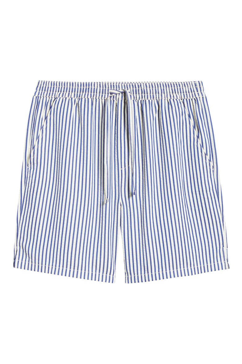 Stripe Seersucker Drawstring Shorts, Alternate, color, BLUE HEADER STRIPE