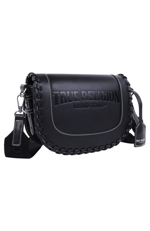 True Religion Whipstitched Saddle Bag In Black