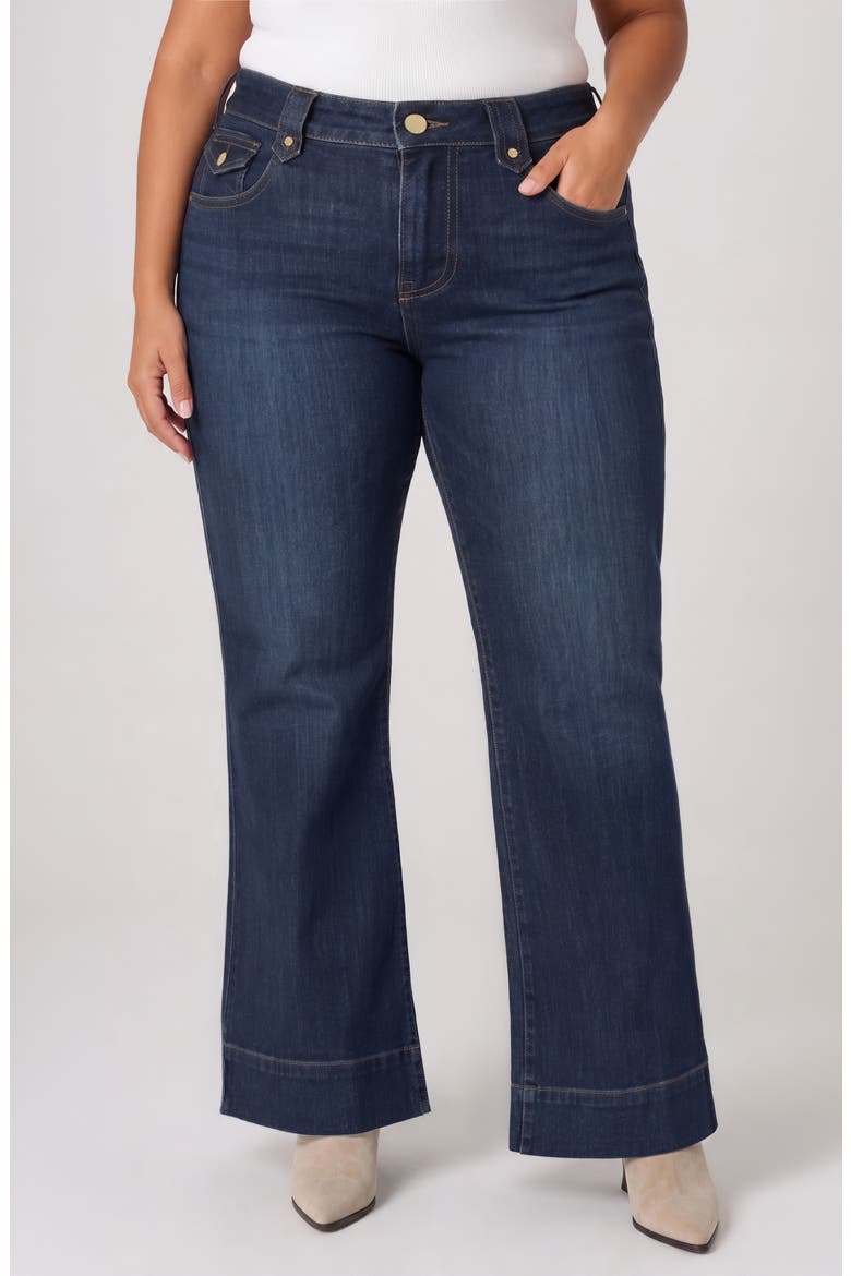 Hannah Flare Leg Jeans, Main, color, DUSKWOOD BLUE