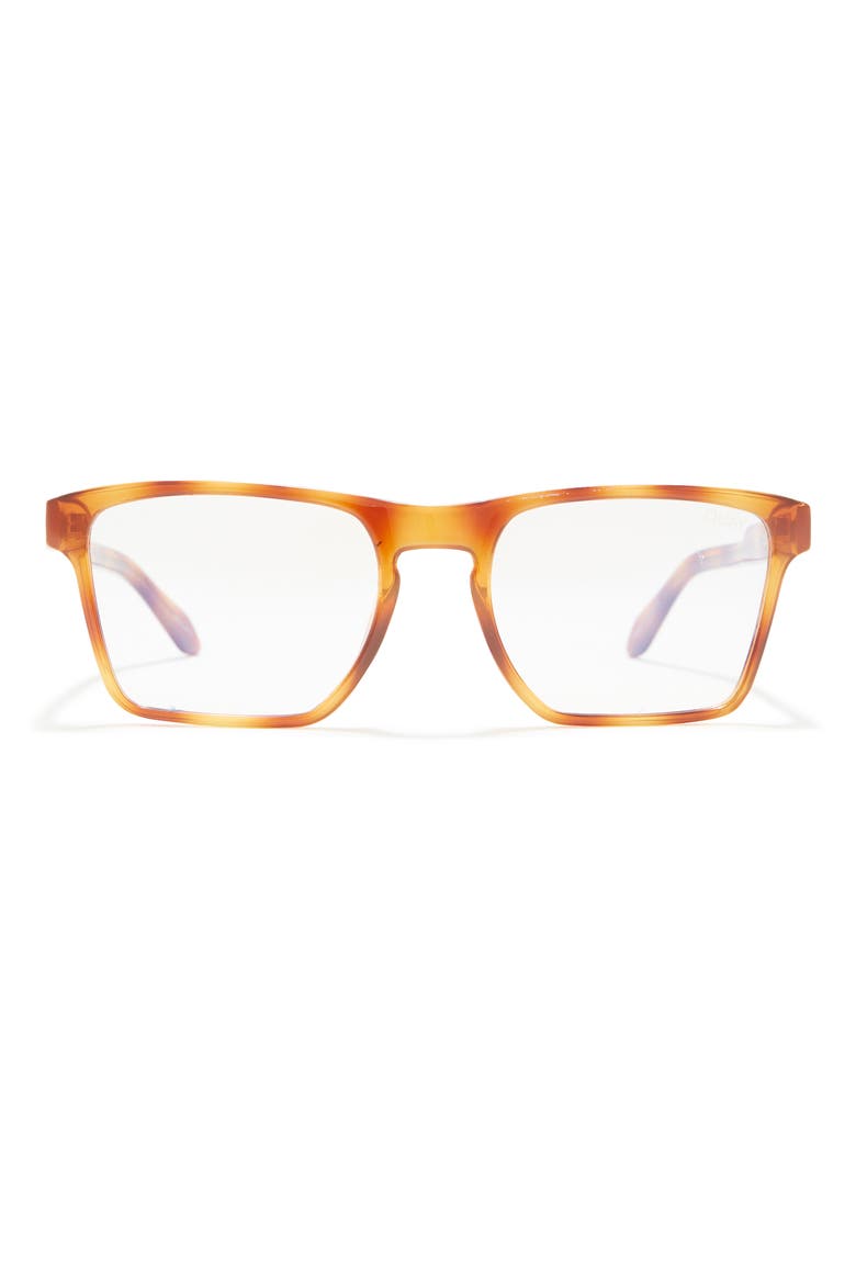 60mm Square Optical Frames, Main, color, HONEY TORTOISE/ CLEAR